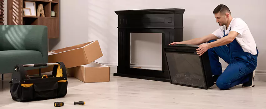 Old Rusted Metal Fireplace Repair And Replacement in Groves, TX